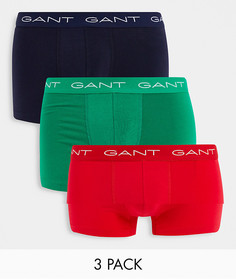 Набор из 3 боксеров-брифов с поясом с логотипом черного/красного/зеленого цветов GANT-Multi