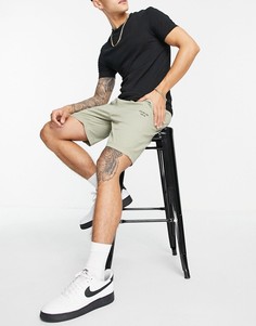Шорты цвета хаки Bershka-Зеленый цвет