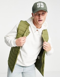 Стеганый жилет цвета хаки на подкладке Jack & Jones Originals-Зеленый цвет