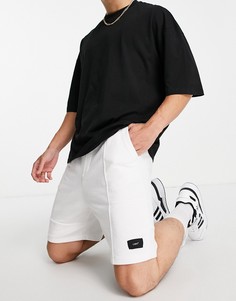 Белые трикотажные шорты Bershka-Белый