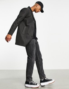 Темно-серое пальто из искусственной шерсти Jack & Jones Originals-Серый