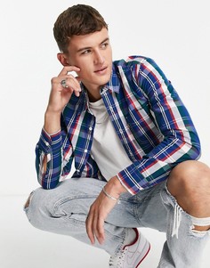 Рубашка в сине-коричневую клетку Levis-Голубой Levis®