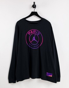 Черный лонгслив Nike Paris Saint-Germain Jordan-Черный цвет