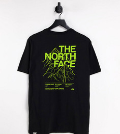 Черная футболка с контурным принтом гор The North Face Mountain Outline – эксклюзивно для ASOS-Черный цвет