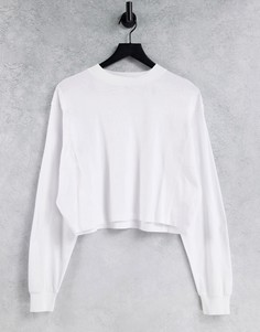 Белый свободный лонгслив с декоративными швами ASOS DESIGN