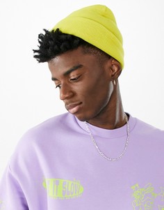 Желтая шапка-бини ASOS DESIGN-Желтый