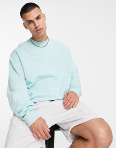 Свитшот в стиле oversized пастельного бирюзового цвета ASOS DESIGN-Голубой