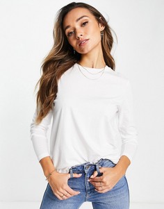 Белый лонгслив из органического хлопка ASOS DESIGN Ultimate