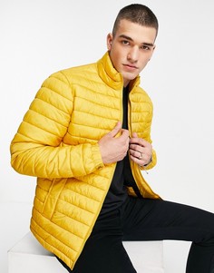 Желтая стеганая куртка из переработанных бутылок Selected Homme-Желтый