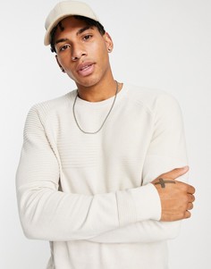 Бежевый фактурный джемпер Jack & Jones Core-Светло-бежевый цвет