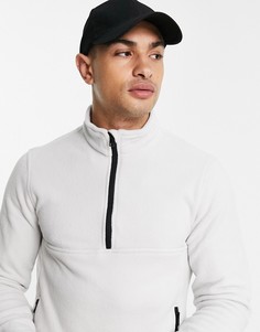 Серая флисовая куртка на короткой молнии Jack & Jones Originals-Серый