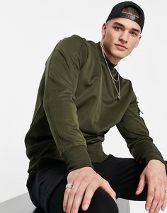 Зеленый свитшот с нашивкой с логотипом на рукаве Lyle & Scott-Зеленый цвет