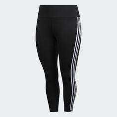 Укороченные леггинсы Believe This 3-Stripes (Plus Size) adidas Performance