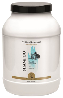 Шампунь для котят и щенков ISB Traditional Line Talc, универсальный, тальковая пудра, 3 л Iv San Bernard