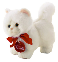 Мягкая игрушка Trudi Белая кошечка (делюкс), 15 см