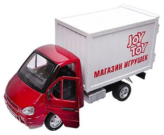 Инерционный грузовой фургон "Магазин игрушек" (свет, звук) Joy Toy