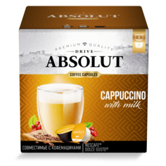 Кофе Absolut Drive Drive Сappuccino в капсулах для кофемашины Dolce Gusto 16 капсул