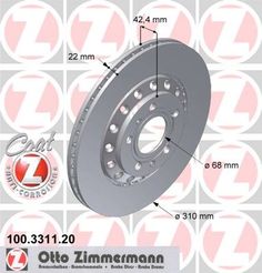Тормозной диск ZIMMERMANN 100.3311.20