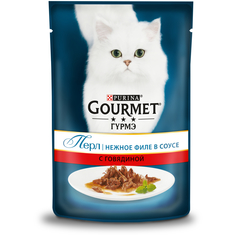 Влажный корм для кошек Gourmet Perle, говядина, 85г