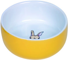 Миска Nobby Rabbit для грызунов (200 мл, Белый с желтым)
