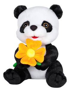 Мягкая игрушка Maxitoys Панда с Цветочком, озвученнвя, 22 см