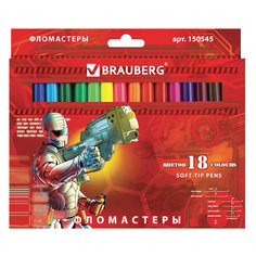 Фломастеры Brauberg Star Patrol, 18 цветов