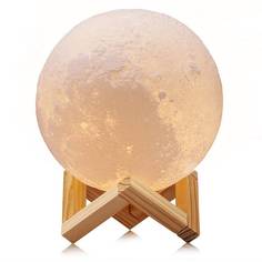 Светильник ночник 3D шар Луна Moon Lamp 15 см без пульта Baziator