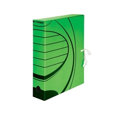 Короб архивный на завязках, 75 мм, цвет зеленый ФАРМ