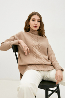 Свитер женский Vilatte D34.146 коричневый 46