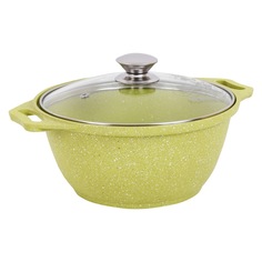 Кастрюля антипригарное покрытие литая 2,0л Trendy style lime ТМ KUKMARA Кукморский завод Металлопосуды