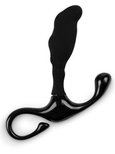 Массажер простаты Brazzers с утолщенной головкой и удобным держателем черный BRQ033