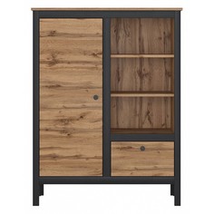 Тумба комбинированная Лофт REG1D1S/90 Black Red White