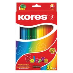 Карандаши цветные "Kores", 36 цветов, с точилкой