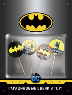 Свеча парафиновая для торта ND Play Batman 4 шт.