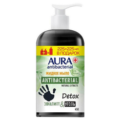 Жидкое мыло Aura antibacterial Eco Protect Detox промо упаковка 450 мл