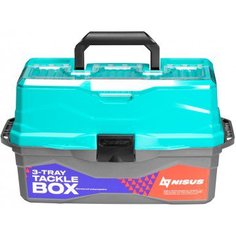 Ящик для снастей Nisus Tackle Box трехполочный бирюзовый N-TB-3-Т ТОНАР