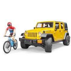 Внедорожник Bruder Wrangler Rubicon Unlimited c велосипедистом 02-543