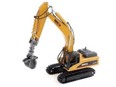Игрушечная машинка HUI NA TOYS Металлический экскаватор с грейфером 1/ 50