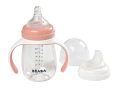 Поильник детский BEABA 2 IN 1 LEARNING CUP OLD PINK 210 ml