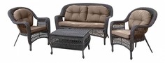 Набор садовой мебели Afina LV520BB Brown/Beige brown; beige 4 предмета