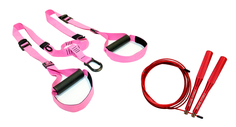 Original FitTools Петли для функционального тренинга PINK UNICORN + скакалка