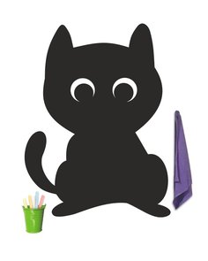 Доска для рисования на холодильник магнитная, меловая Doski4you 39х29 см. "Кот"