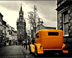 Алмазная мозаика Molly «РЕТРО ТАКСИ В ЛОНДОНЕ » Полная выкладка, 40х50 см, круглые стразы