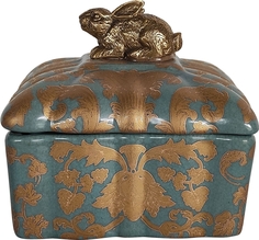 Шкатулка с зайчиком 11x10x10см Glasar 31G2483/B933C/NB4199 ГЛАСАР
