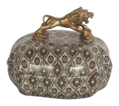 Шкатулка со львом 14x10x10см Glasar 31G2217/B344C/X3497E ГЛАСАР