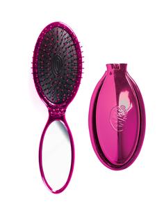 Мини-щетка для спутанных волос раскладная J&D Brush Co., MINI POP FOLD PINK (розовая)