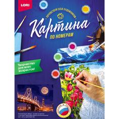 Набор Lori Картина по номерам на картоне "Неспящий мегаполис"