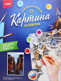 Набор Lori Картина по номерам на картоне "Городская улица"