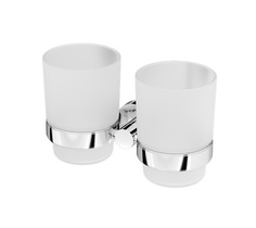 Двойной стеклянный стакан с настенным держателем Sense A74343400 Am.Pm