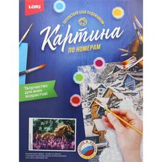 Набор Lori Картина по номерам на картоне "Бегущий конь"